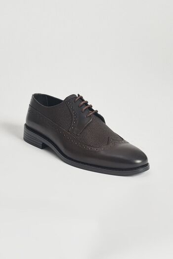 ALTINYILDIZ CLASSICS Men's Brown Laced Comfortable Sole Classic Leather Shoes