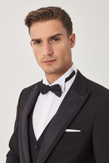 ALTINYILDIZ CLASSICS Costum de mire smoking cu model negru pentru bărbați