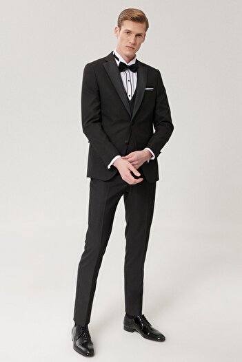 ALTINYILDIZ CLASSICS Ανδρικό κοστούμι γαμπρού Slim Fit Slim Fit Vest Tuxedo