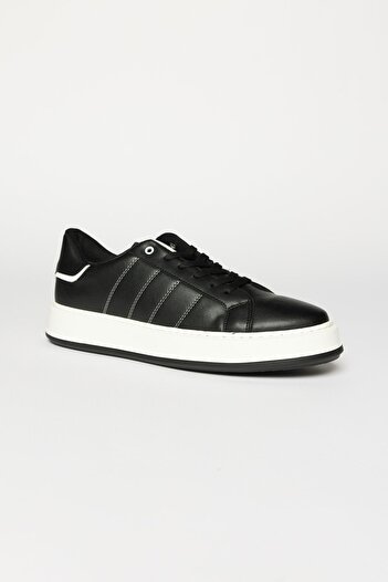 ALTINYILDIZ CLASSICS Erkek Siyah-beyaz Rahat Taban Spor Sneaker Ayakkabı