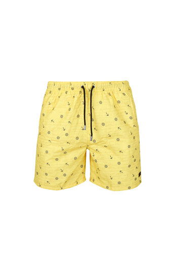 Miami Beach Men's Sort Swimsuit - 204 Yellow Patterned, Men's Shorts