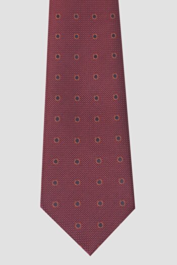 ALTINYILDIZ CLASSICS Men's Claret Red Patterned Claret Red Classic Tie