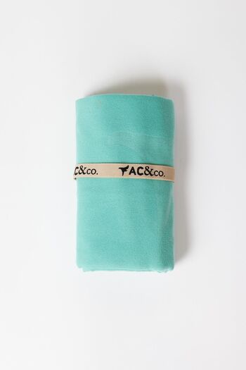 AC&Co / Altınyıldız Classics Men's Aqua Green Microfiber Beach Towel (80 CM X 150 CM)