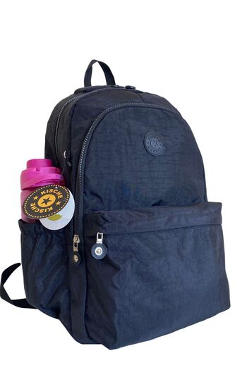 KISCHE Crinkle Waterproof Large School Backpack with Laptop Compartment for Kische 15.6-16.1-16.9 Inch Compatible