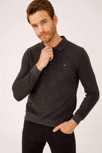 İgs Ανδρικά πλεκτά Anthracite Standard Polo Neck