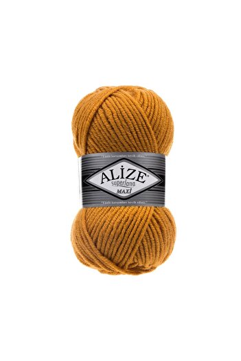 Alize Alize Superlana Maxi 5 Pieces Hand Knitting Yarn - 02 Mustard