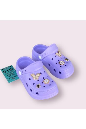 Sonimix Lilac Girl's Stoned Soft Sole Slippers