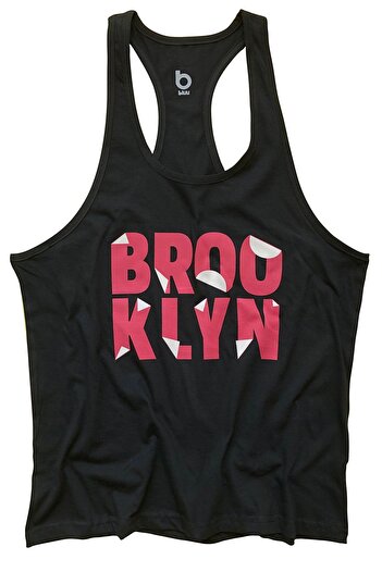 BLUU Μπλουζάκι Brooklynp Unisex Black Fitness - Αθλητικό φανελάκι