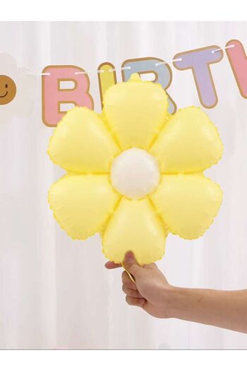 Partifabrik 80 cm Macaron Colored Pastel Yellow Daisy Balloon