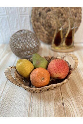 Atbyhome 24x18 cm Wicker Rattan Oval Bread Basket