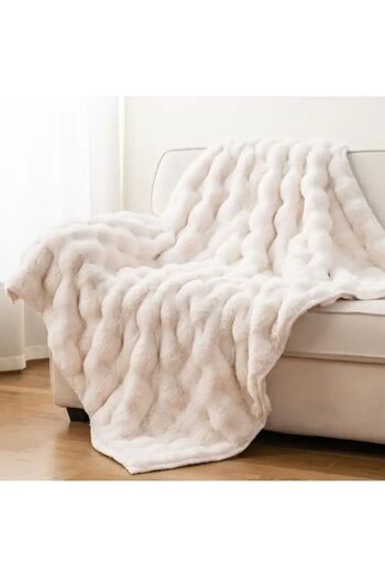 BALADI HOME Thick Rabbit Plush Tv Blanket Single Size (1 Piece) Size Very Soft Measures Product Sub