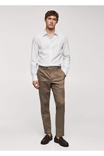 MANGO Man Slim Fit Structured Cotton Shirt