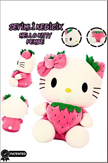 TOYSA TOYS Hello Kitty Peluş Sevimli Oturan Hello Ktty Peluş Karakteri 50 Cm Uyku Arkadaşım Kedi Hello Kity