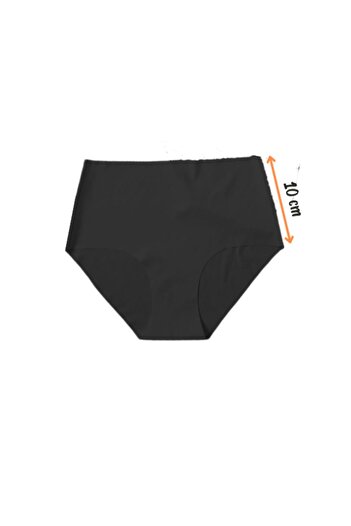 Adeniz Kadın Yüksek Bel 3'lü Paket Dikişsiz Lazer Kesim Iz Yapmaz Bikini Slip Külot