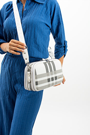 Just Polo New Season Plaid Patterned Women's Shoulder Bag - 28x18cm