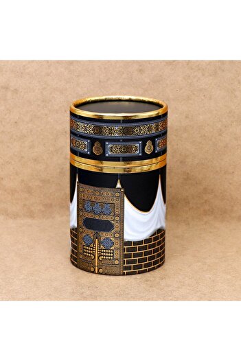 AYHANHOME Gift Dowry Kaaba Patterned Boxed Prayer Rug Prayer Beads Set