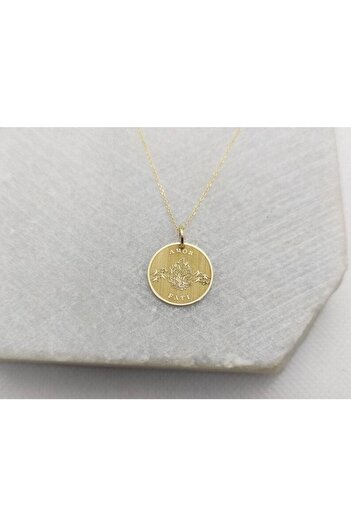 925Silver 24 Ayar Has Altın Kaplama Amor Fati Kolye