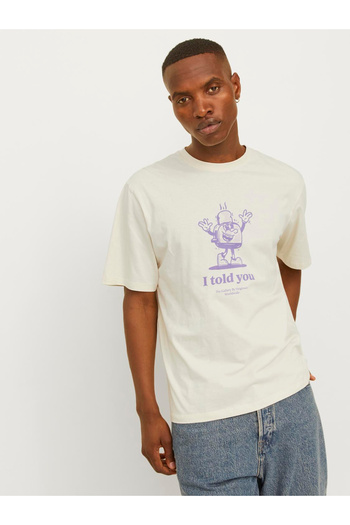Jack & Jones Printed Crew Neck Combed Jersey T-Shirt
