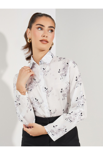 Take Two By Styli Floral Print Long Sleeves Shirt