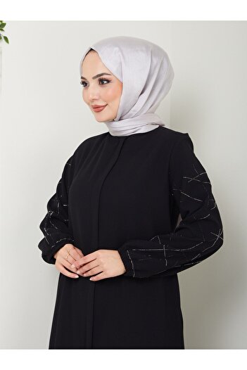 Neva Style Kol Taş Detaylı ferace