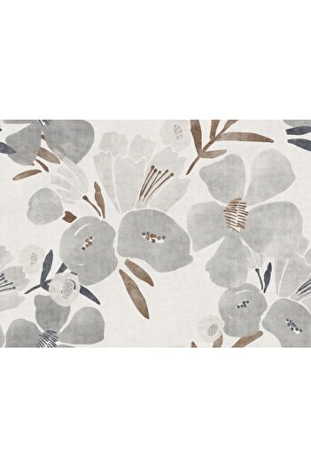 Alacastore 50x150 Gray Flower Pattern Runner American Service