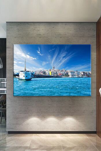 Morfil Sanat Atölyesi Istanbul Navă Turnul Galata Podul Peisaj Oraș Pânză Pictură