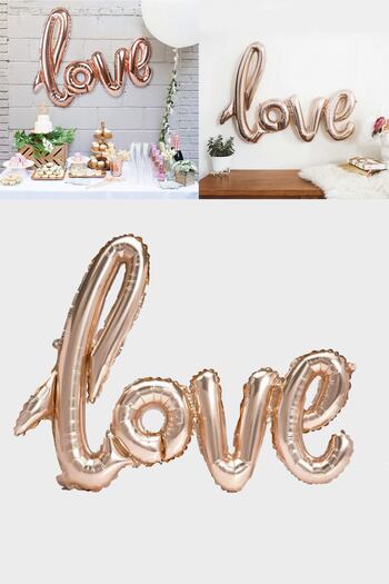 Kazanabil United Love Written Foil Balloon 80cm Bronze