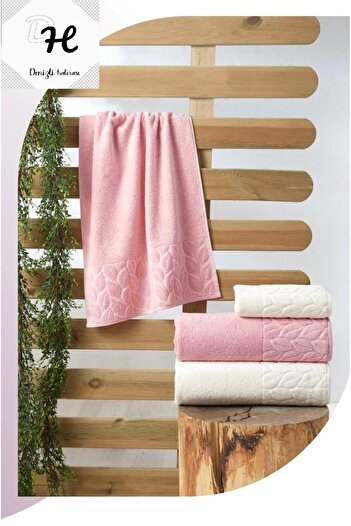 Nurpak Hazal Bath Towel Set - 2 Face and 2 Size Towels