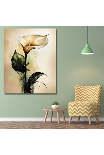 LİLYHOBBYLAND Renkli Baskılı Sayılarla Boyama Hobi Seti (Çerçeveli-Büyük Boy) 80x100 cm: Calla Lily 2
