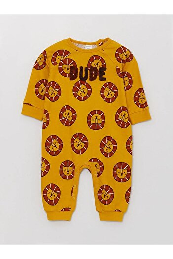 LC Waikiki LCW baby Bisiklet Yaka Baskılı Erkek Bebek Tulum