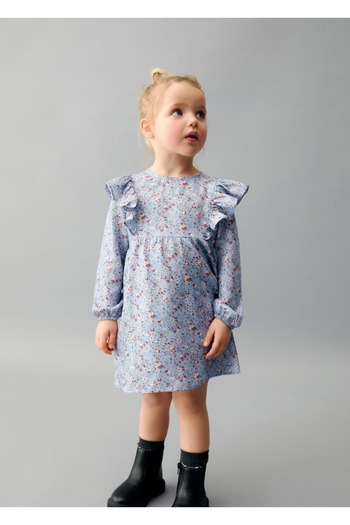 MANGO Baby Volanlı Desenli Elbise