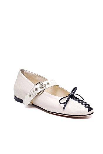 Sofia Baldi Women's Ballerinas - Bery Cream Leather