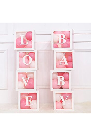 parti hediye sepeti Baby Love Προσαρμοσμένο Όνομα Μπαλόνι Κουτί - Διακοσμήσεις για πάρτι γενεθλίων