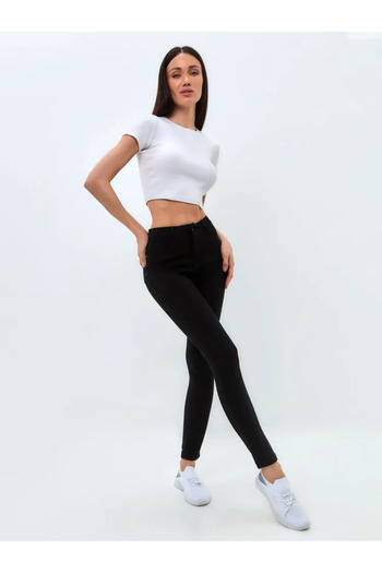polle High WaiSt and Colorful BUCHA JEANS - Super Black