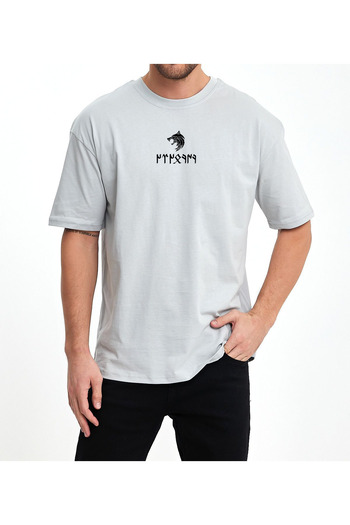 Uniquetex Gokturk Letters Patterned - Special Design Oversize T-Shirt
