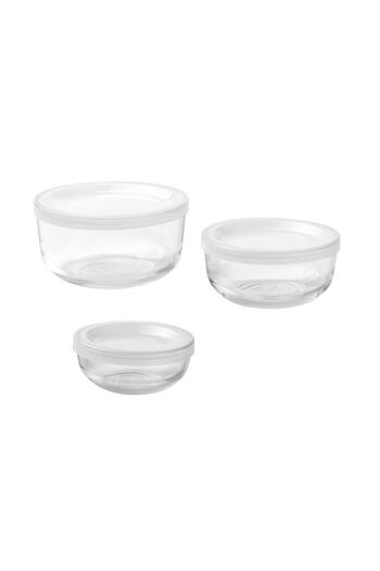 IKEA Round Bestamma Glass Storage Container Set - Set of 3