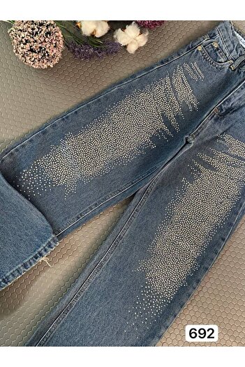 JELİBOOM Stone Embroidered Jeans Premium Quality Special Series Excellent Quality