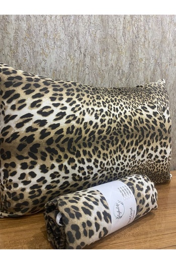 uykulife home collection Uykulife - Leopard Patterned Single Elastic Sheet Set