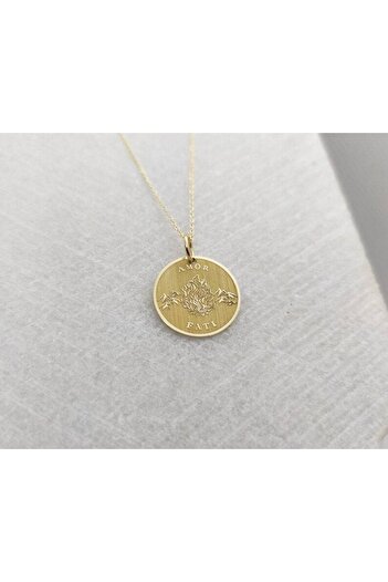 925Silver 24 Ayar Has Altın Kaplama Amor Fati Kolye