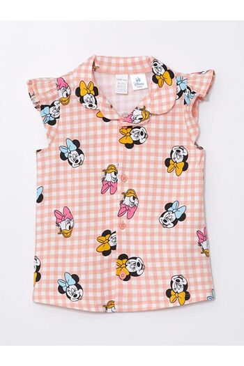 LC Waikiki Minnie Mouse Printed - Baby Girl Crew Neck Shorts Pajamas Set LCW Baby