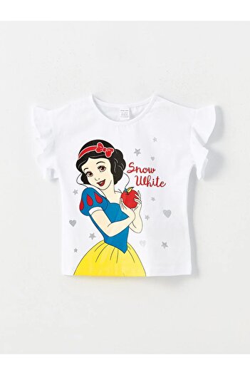 LC Waikiki LCW Baby - Crew Neck Cotton Princess Printed Shorts Pajamas Set for Baby Girl