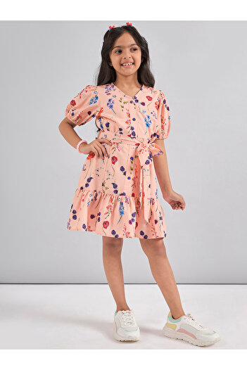 Stylo Bug By Styli Flower Print Fit and Flare Casual Dress