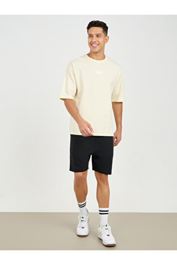 Styli Oversized Silicon Badge Detail Terry T-Shirt