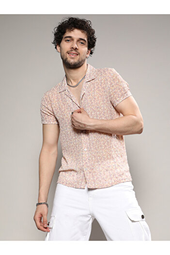Campus Sutra By Styli Dobby Floral Print Casual Shirt