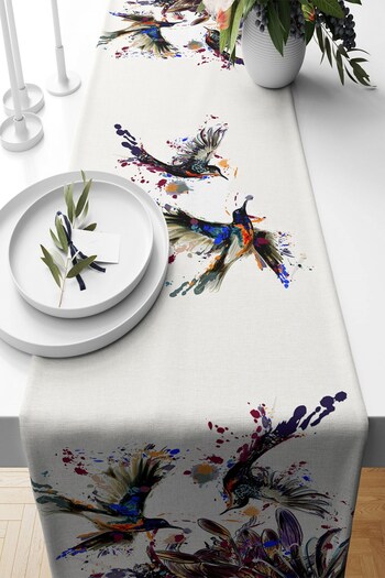 on the clouds Bird Patterned Stain Resistant Fabric - Living Room Kitchen Table Runner, Different Ranir Models