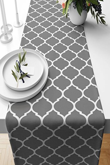 on the clouds Gray Drop Patterned Stain Resistant Fabric for Living Room Kitchen Table - Different Ranir Models Runner