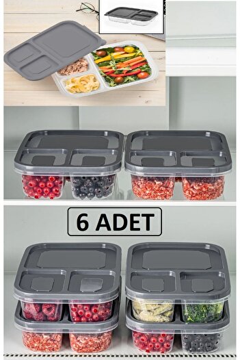 Bayev 6 Pieces Greenhouse Fridge with Compartments Storage Container Food Mincer Vegetable Freezer Organizer