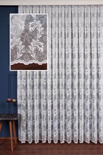 elision home Flush Knitted Lace Tulle Curtain (1/2 Sparse Pleat) High Gramage