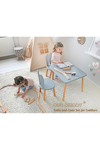 Bee Smart Ahşap Montessori Aktivite Masası Sandalyesi, Bunny Masa ve Sandalye