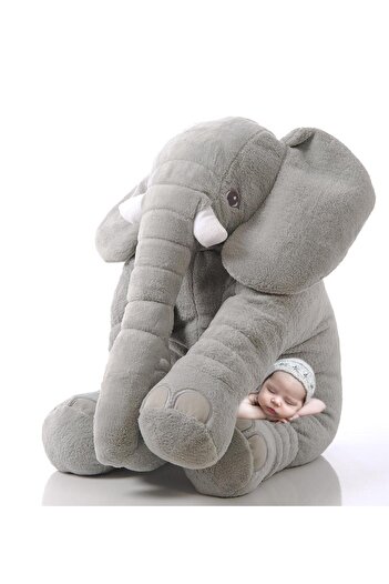 Solemia Uyku Arkadaşım Jumbo Fil - Büyük Yumuşacık Peluş Fil- 90 Cm